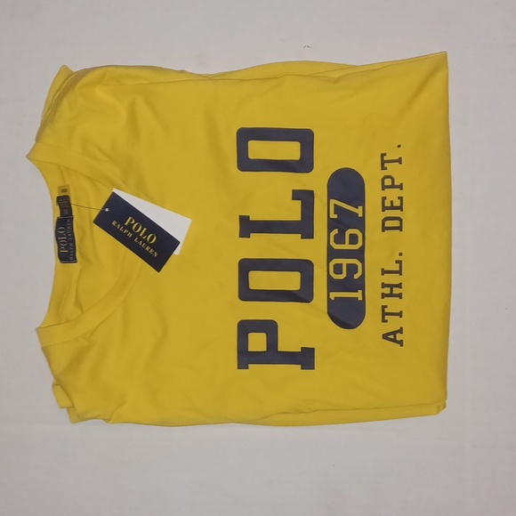 Polo Ralph Lauren Athletic Department T-Shirt 2XB Yellow NWT - Picture 1 of 5